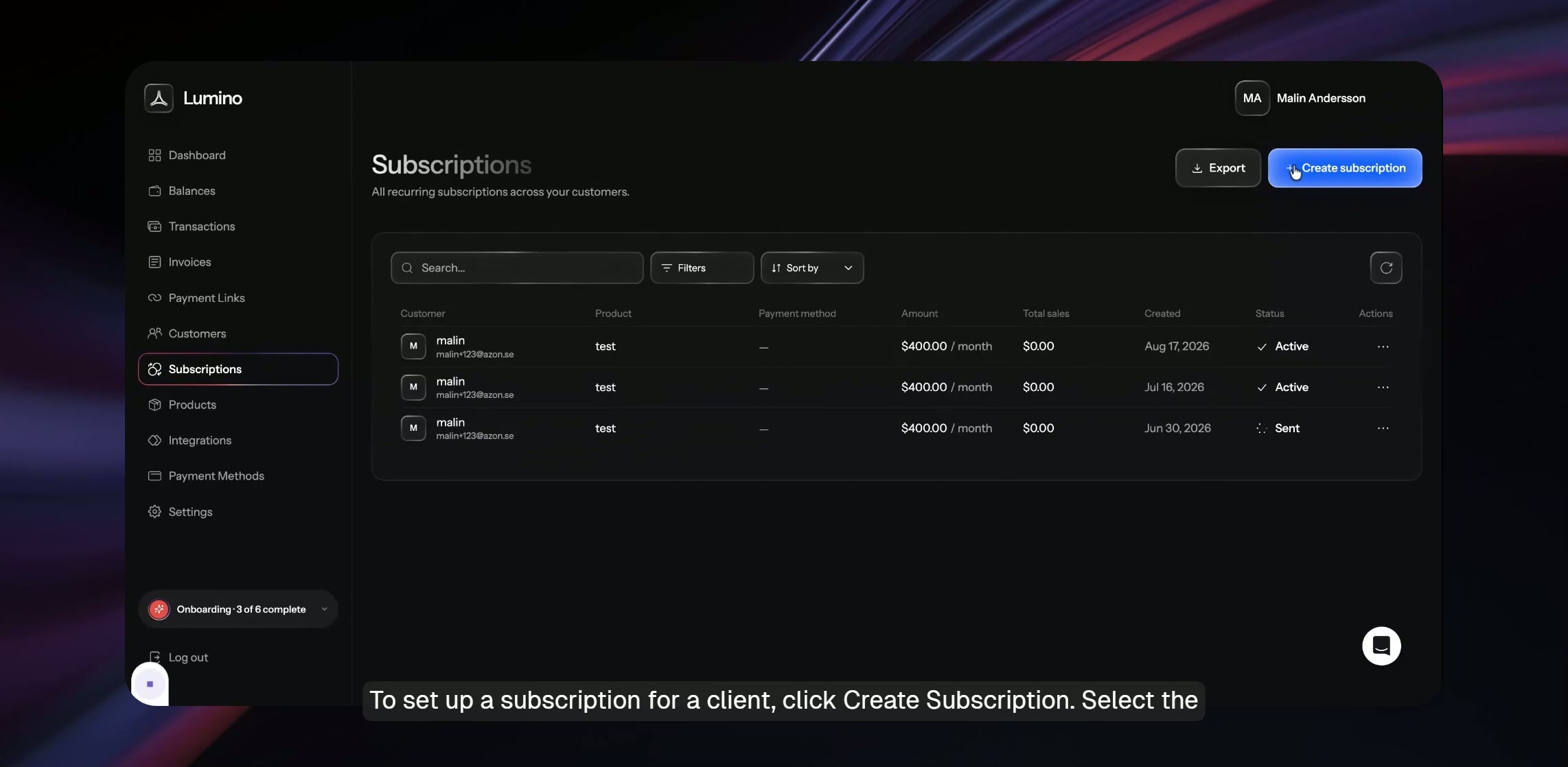 Subscriptions