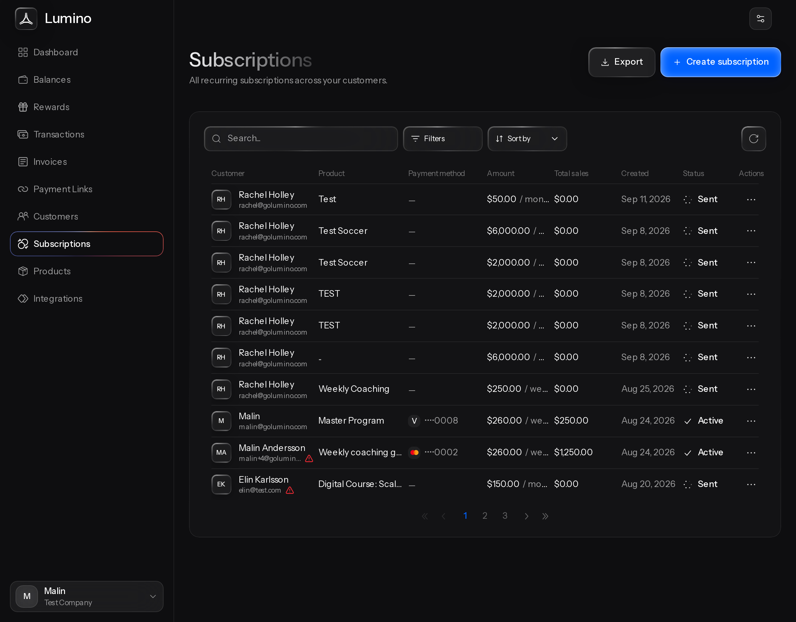 Subscriptions
